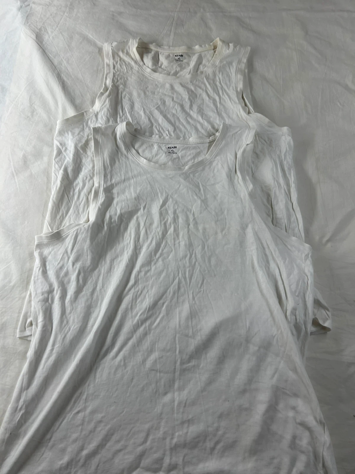 Set van 2 witte tanktops kiabi maat xl – photo 2